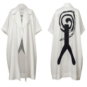 ISSEY MIYAKE IKKO TANAKA DUSTER LINEN VINTAGE JAPON 1996 COLLECTION WOMEN SIZE 6